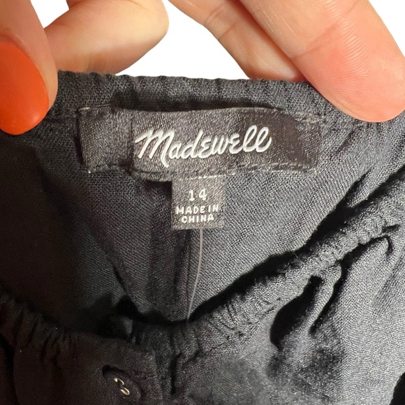 Madewell Margie Mini Dress in True Black, NWT, Size 14 - Picture 7 of 12
